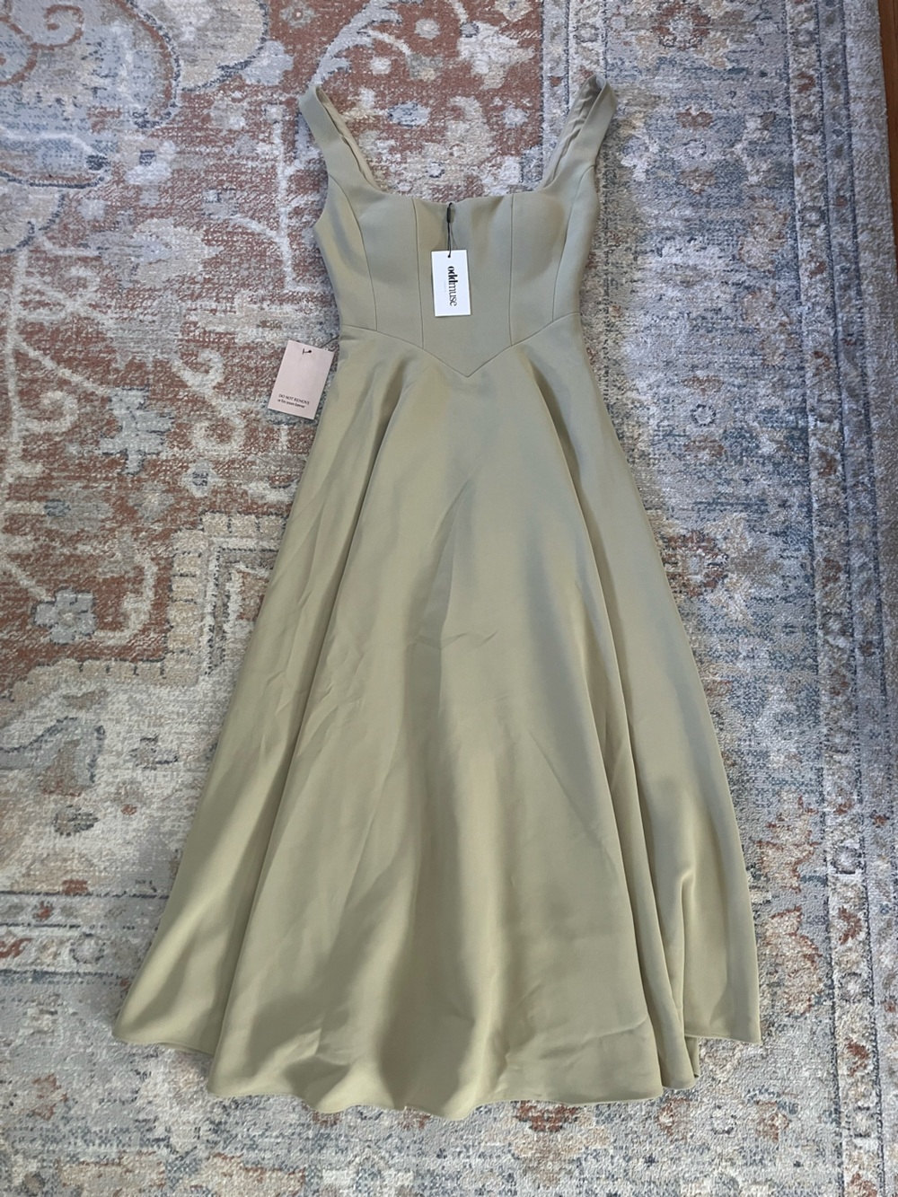 Odd Muse Sage Square-Neck Midi Dress - Picture 3 of 7